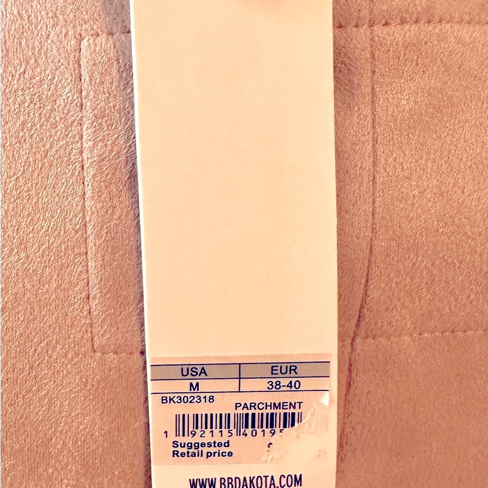 NWT BB Dakota Blush Pink faux suede open front jacket New from Nordstrom. Medium - Picture 5 of 8